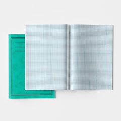 9" x 7"  Exercise Book 7mm Squares 80pg Green 50pk  hi-res